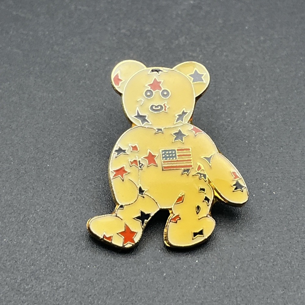 Ty Teenie Beanie Babies International‎ Bears Glory USA Lapel Hat Pin